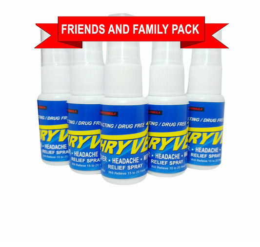 Thryve Head Pain Spray l All Natural-Drug Free Headache Relief l FRIENDS & FAMILY PACK-NOW WITH FREE SHIPPING